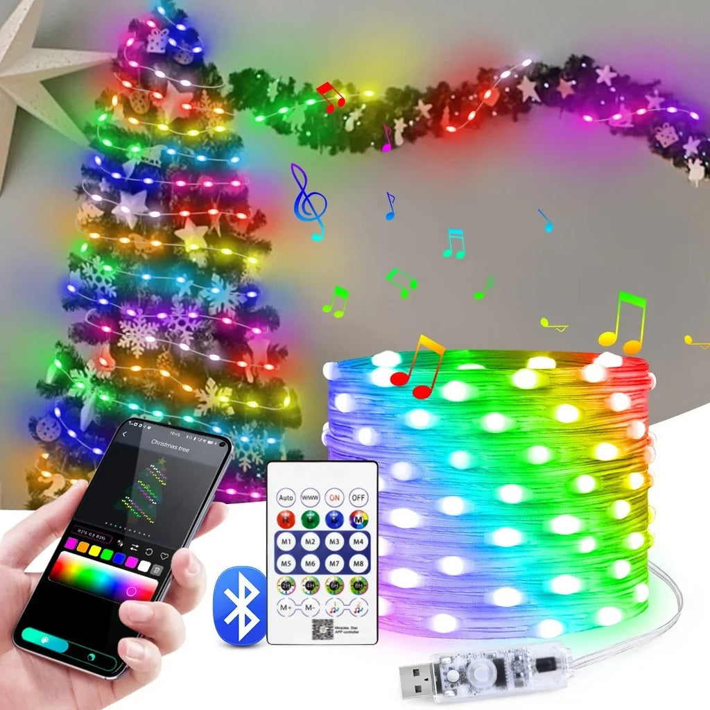 RGBIC Christmas Bluetooth String Lights