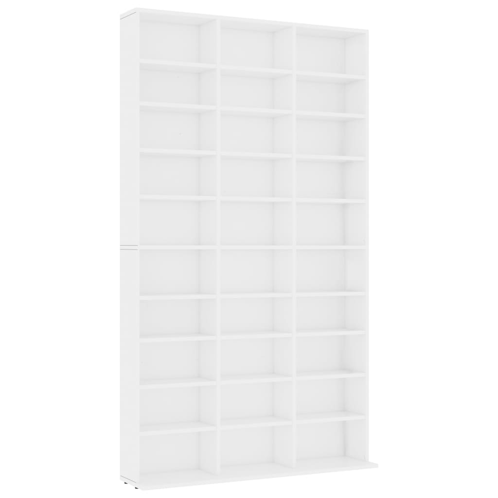NNEVL CD Cabinet White 102x16x177.5 cm Engineered Wood
