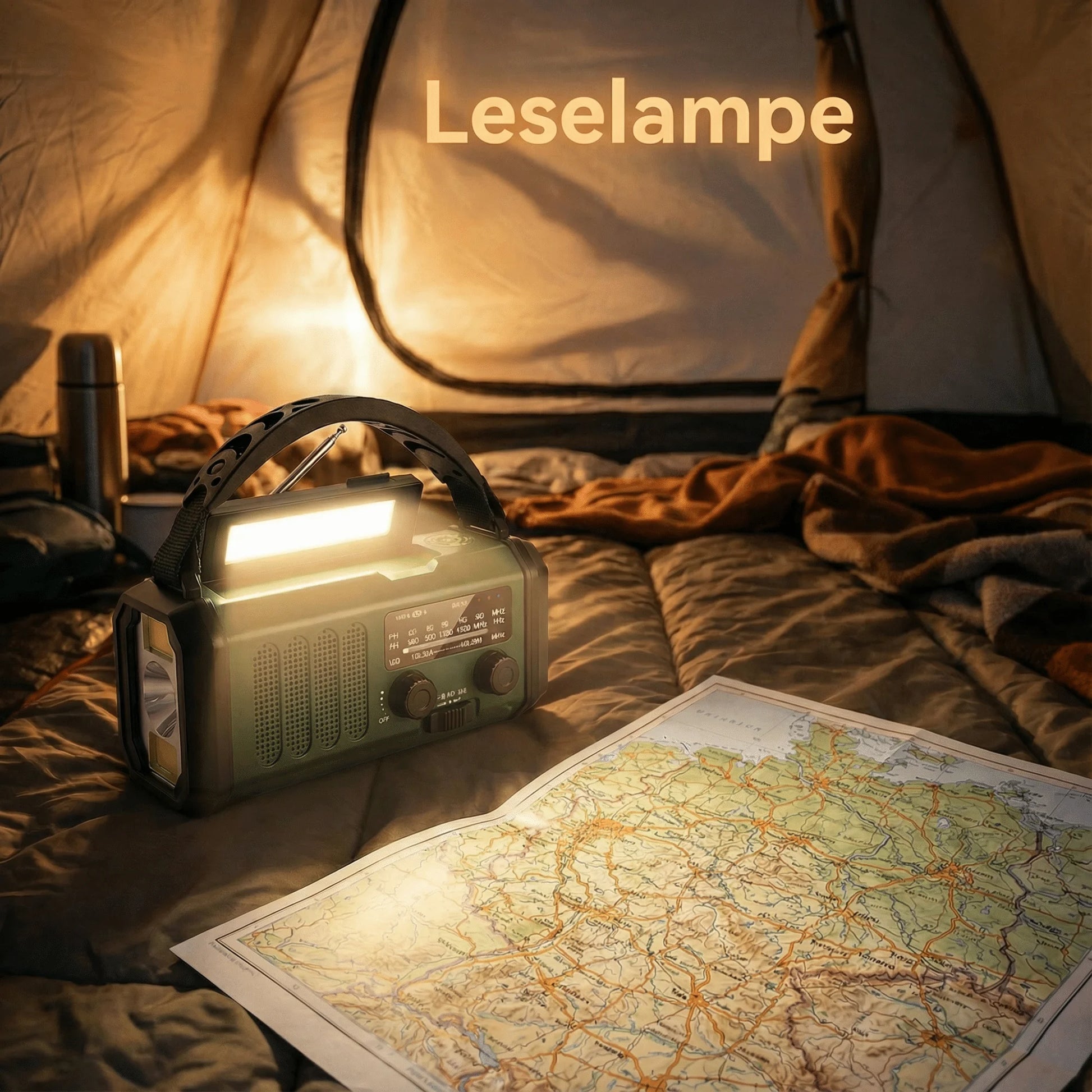 Emergency radio with crank & solar, 10000mAh power bank, flashlight & compass, FM/AM/WB, portable for outdoor use Digispots