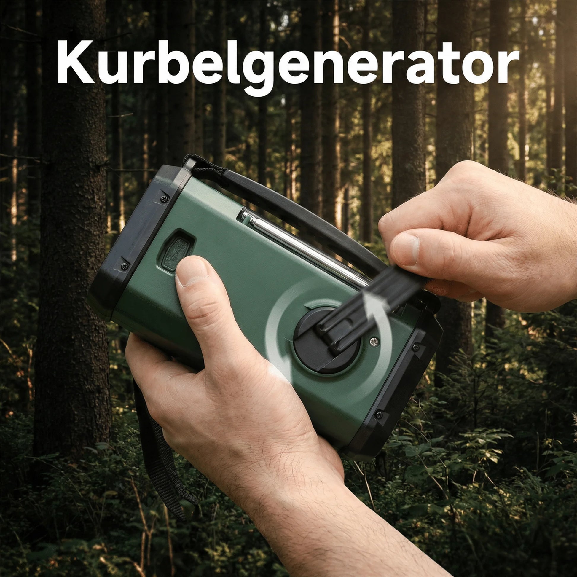Emergency radio with crank & solar, 10000mAh power bank, flashlight & compass, FM/AM/WB, portable for outdoor use Digispots