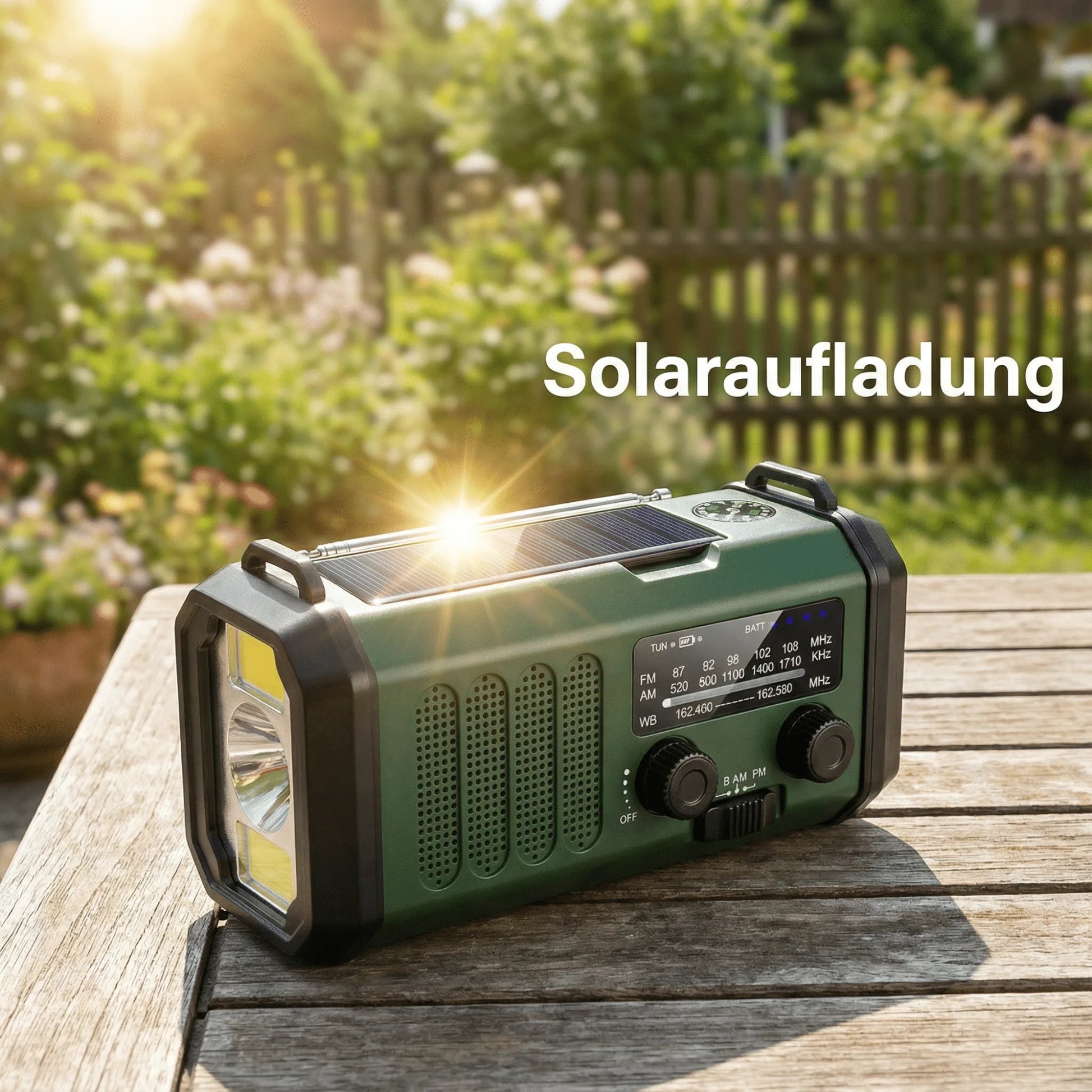 Emergency radio with crank & solar, 10000mAh power bank, flashlight & compass, FM/AM/WB, portable for outdoor use Digispots