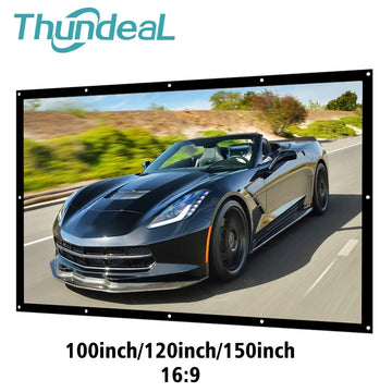 Portable Projector Screen – Foldable 16:9 HD Projection Canvas, 60-150 inch