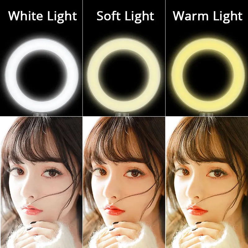 LED Ring Light With Clip On Laptop Computer Fill Lamp For Video Conference Lighting Kit Zoom Webcam Chat Live Streaming Youtube Digispots