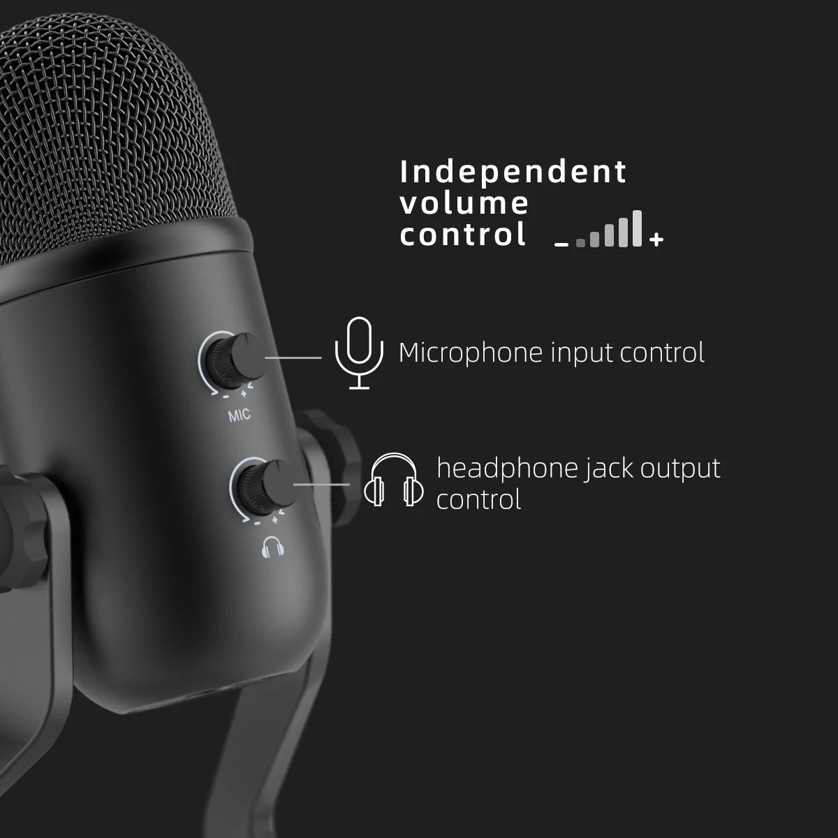 FIFINE K678 USB Microphone – Headphone Output, Volume Control for Streaming & Gaming Digispots