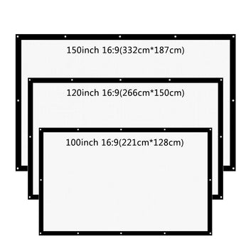 Projection screen set up outdoors garden cinema