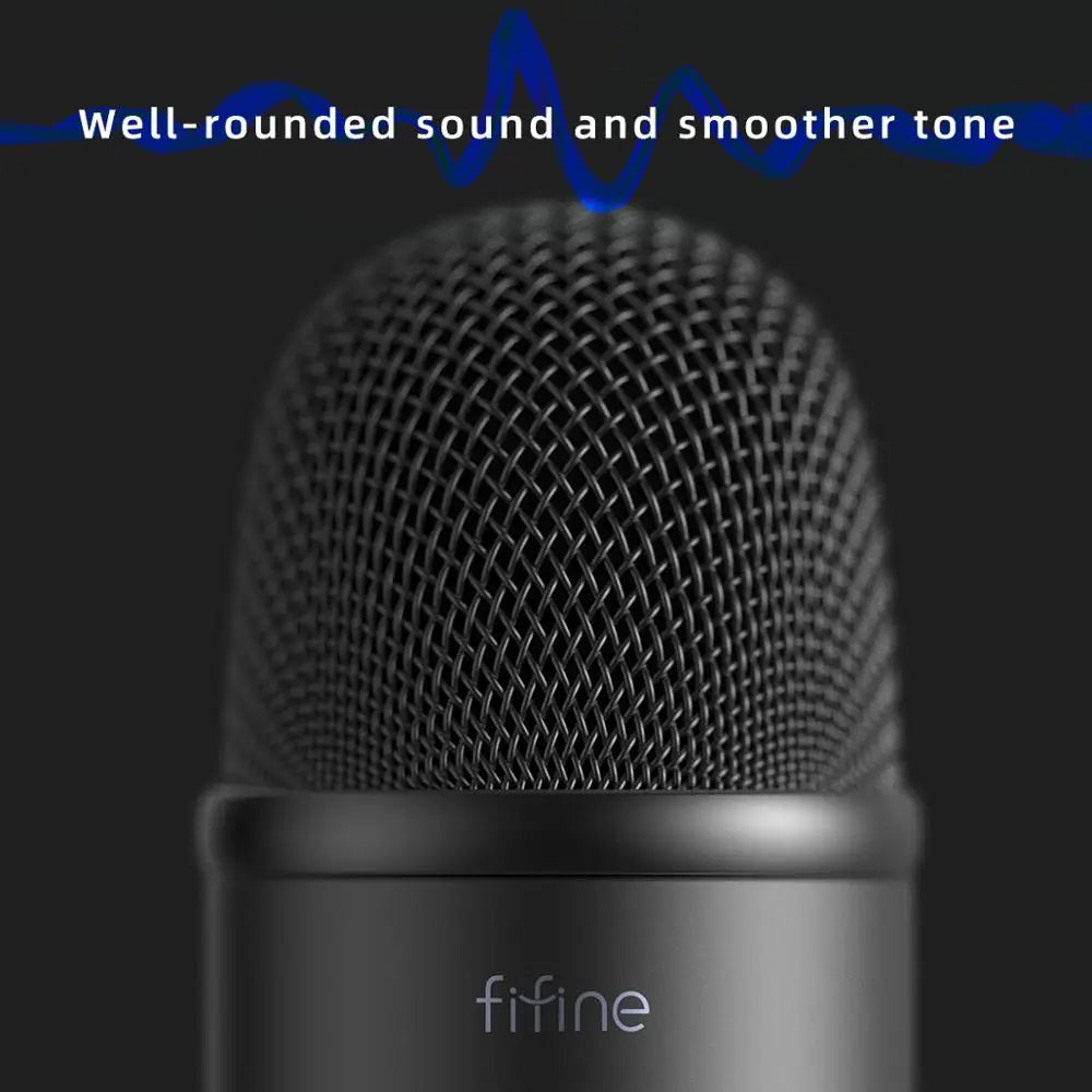 FIFINE K678 USB Microphone – Headphone Output, Volume Control for Streaming & Gaming Digispots