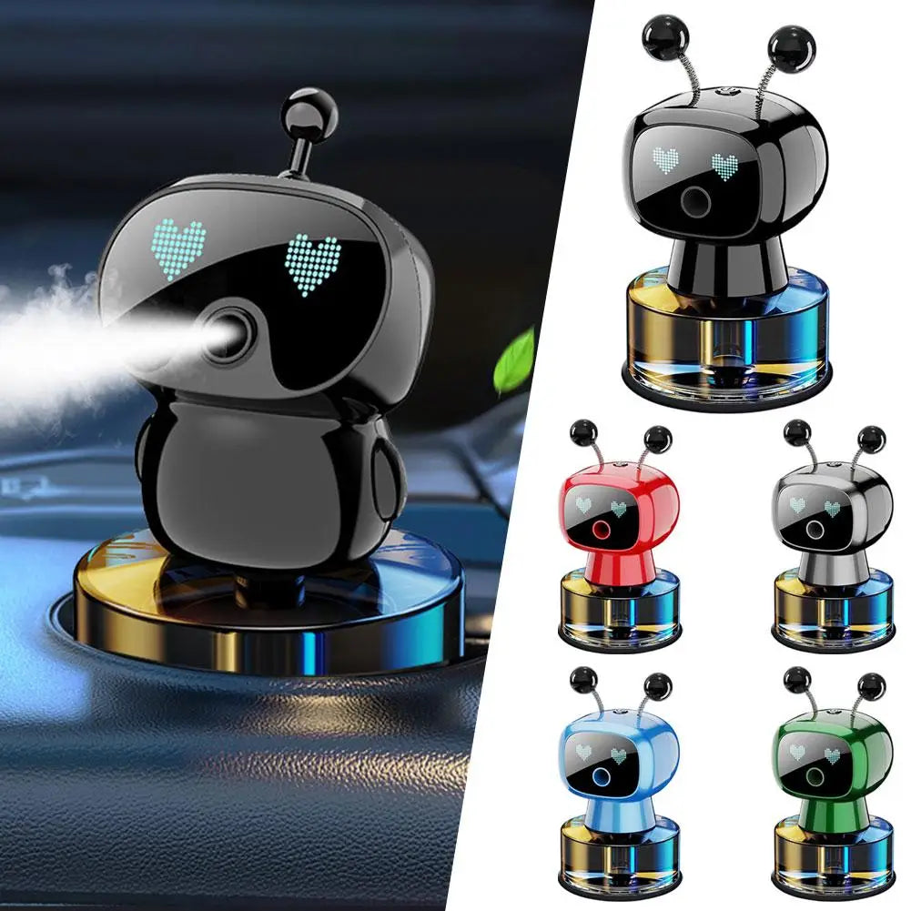 Smart Car Air Freshener AI Rechargeable Car Aroma Diffuser Smart eyes 4 Levels of Adjustable Intelligent Car Diffuser Gift Digispots