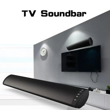Kotiteatterin Bluetooth-soundbar – 3D-ympäröivä ääni, RCA, FM-radio ja langaton yhteys