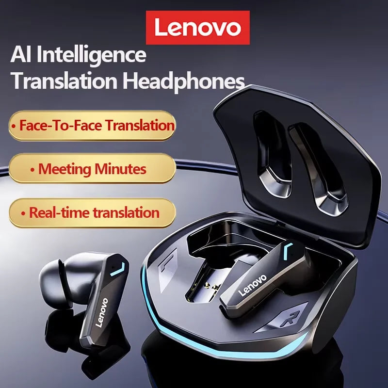 Choice Lenovo GM2 Pro AI Bluetooth Earphones Instant Translation With HD Calls Headphones Low Latency With Dual Modes Earbuds Digispots