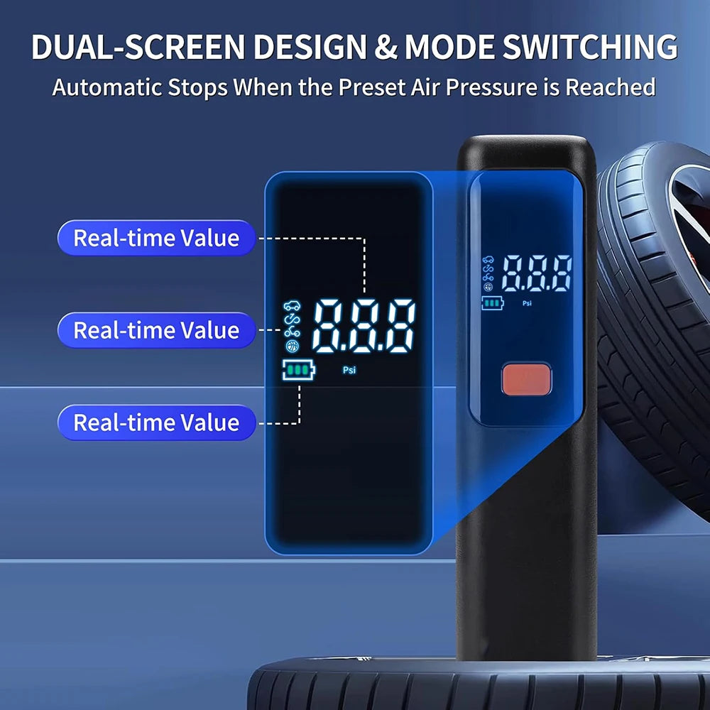 Wireless Air Pump 150psi – Portable Electric Tyre Inflator for Car, Bike & Motorcycle Digispots