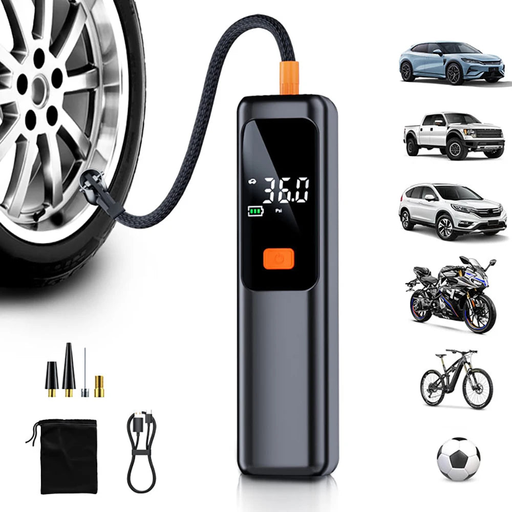 Wireless Air Pump 150psi – Portable Electric Tyre Inflator for Car, Bike & Motorcycle Digispots