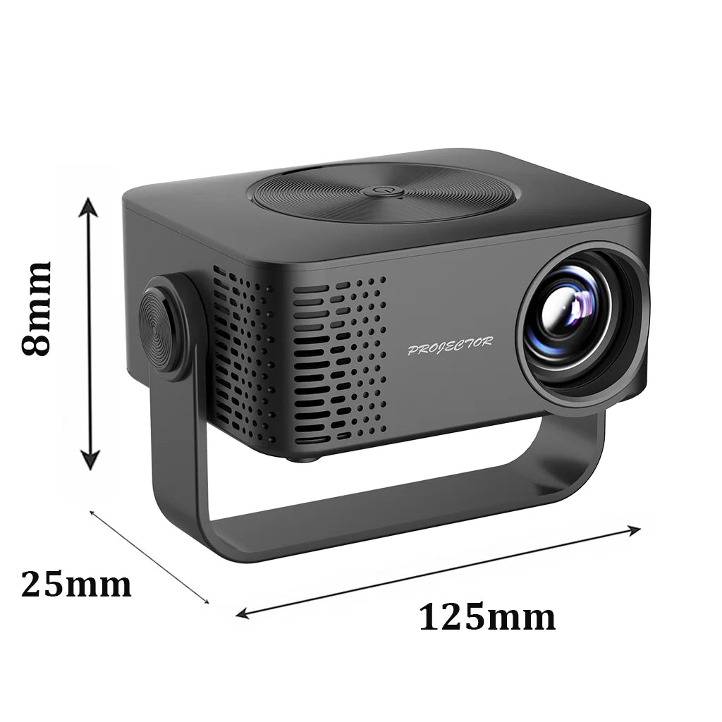 2025 New 1080P Mini Beamer Portable LED projector with Wi-Fi USB HDMI for Mobile Phone Laptop Home Theater Black Digispots