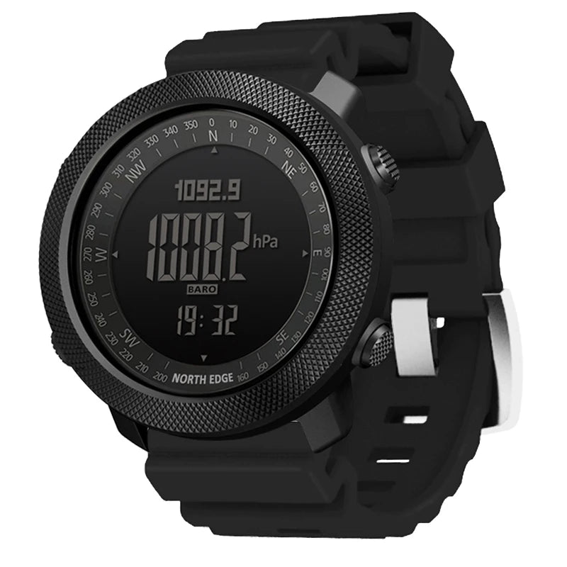 NORTH EDGE APACHE Military Smartwatch – Altimeter, Barometer, Compass & 50m Waterproof Digispots