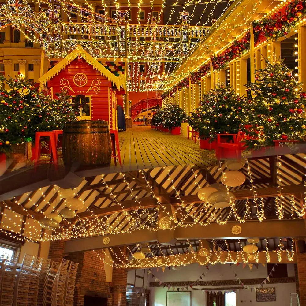 AlliLit Led Solar String Lights 8 Modes Fairy String Lamp Waterproof Garden Wedding Party Garland Christmas Decoration Digispots