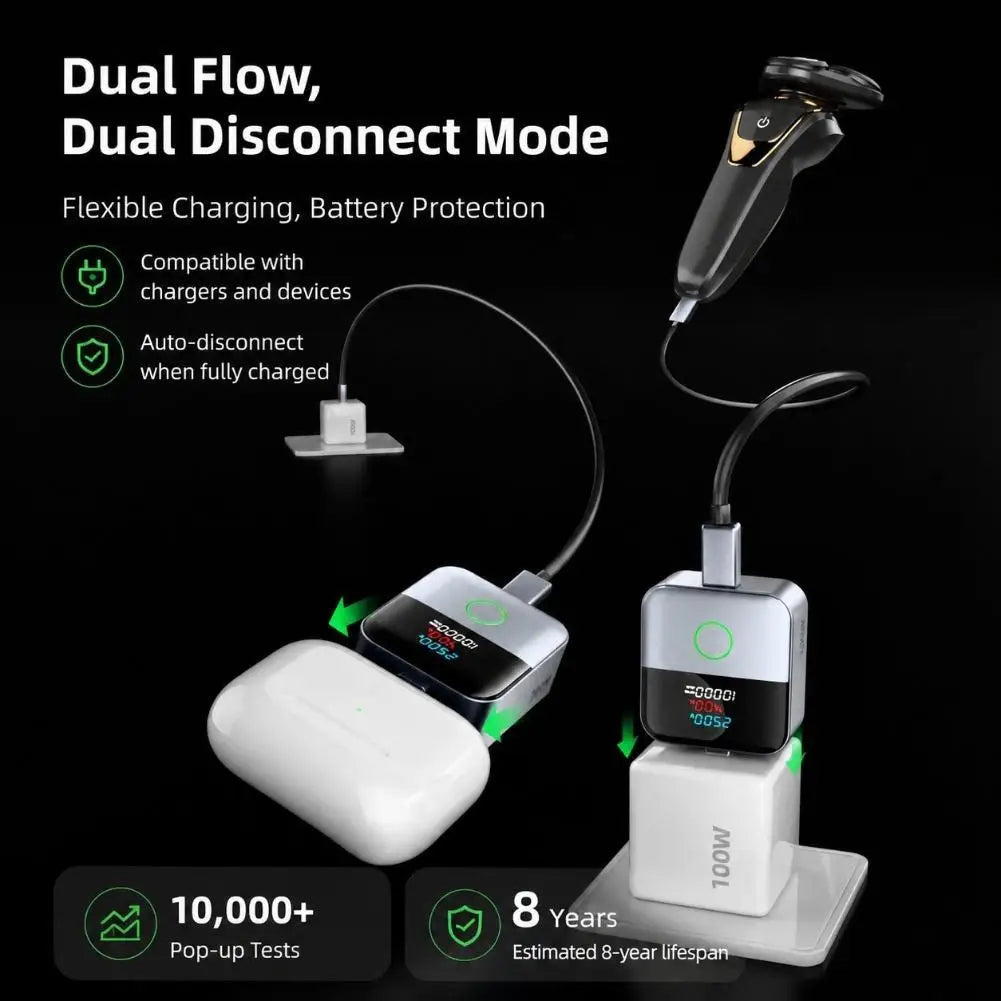 Smart 140W Charging Separator With Digital Screen Automatic Power Off Overcharge Protection Voltage Current Monitor Charger Digispots