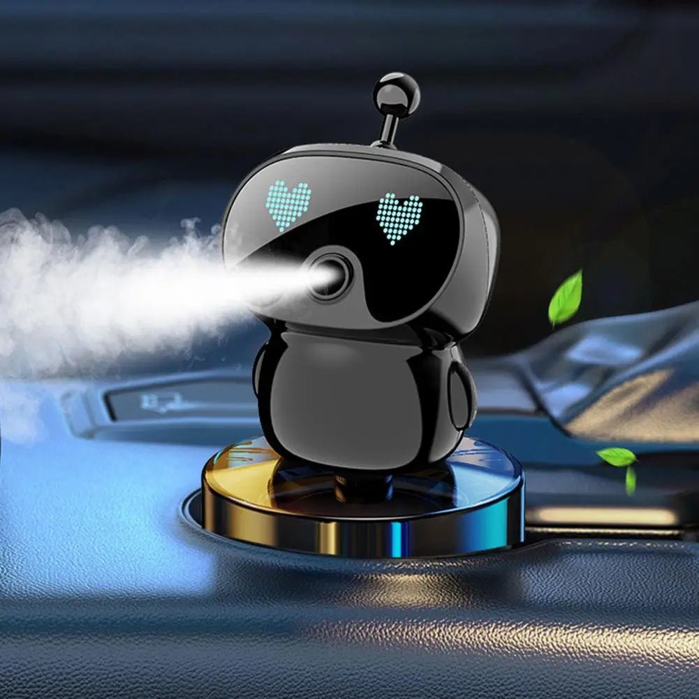 Smart Car Air Freshener AI Rechargeable Car Aroma Diffuser Smart eyes 4 Levels of Adjustable Intelligent Car Diffuser Gift Digispots