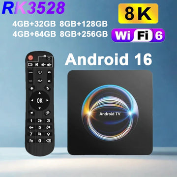 Android Media Box – 8K Playback, WiFi 6 & Bluetooth 5.4