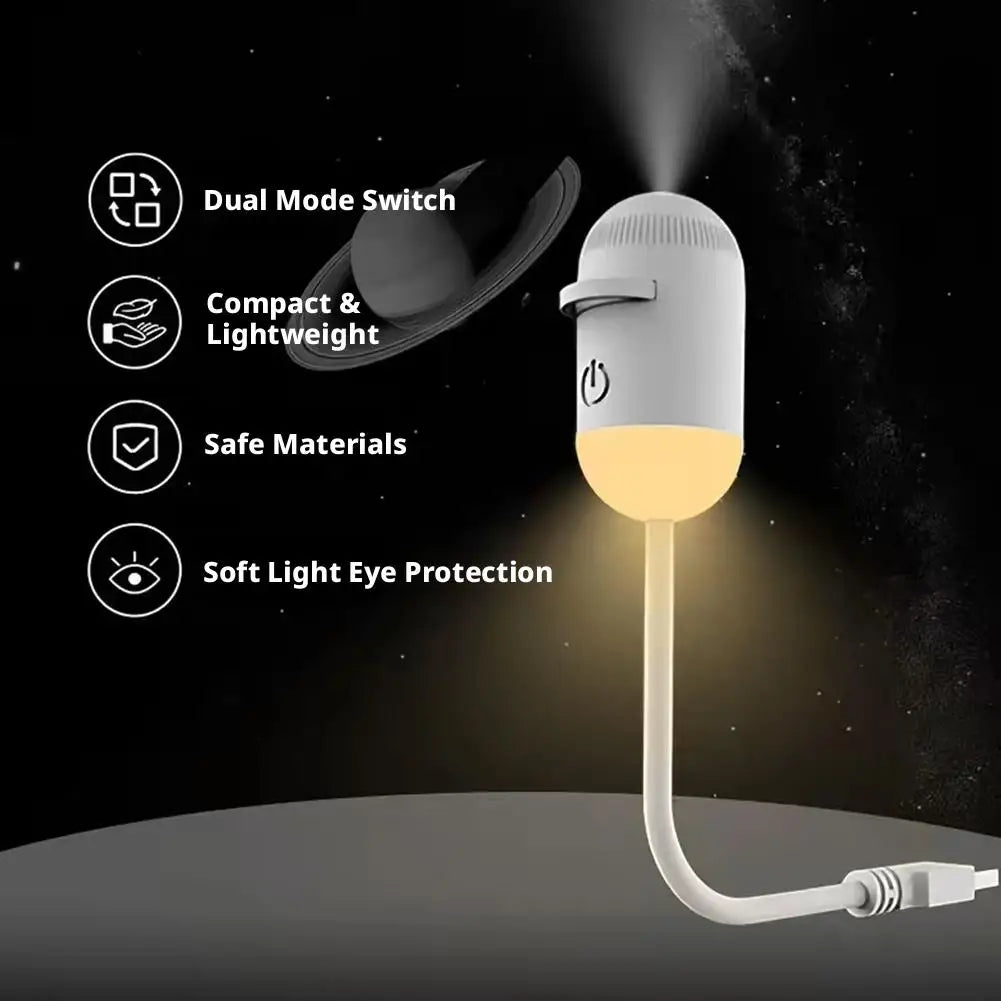 USB Night Light Starry Sky Projection Lamp Plug and Play Bullet Head Dimming 3 Modes LED Bedroom Atmosphere Lamp for Kids Room B Digispots