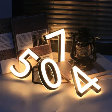 Custom LED House Number – Outdoor Waterproof Illuminated 3D Address Numbers