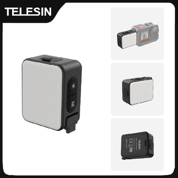 TELESIN Mini Waterproof Fill Light – Quick Release Selfie Light for Action Cameras