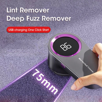 Electric Fabric Shaver & Lint Remover – USB Rechargeable Clothes Bobble Remover with LED Display