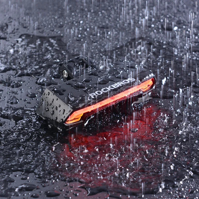 ROCKBROS Smart Remote-Controlled Bicycle Light Cycling Laser Tail Light with Turn Signal MTB Bike LED Warning Rear Light Digispots