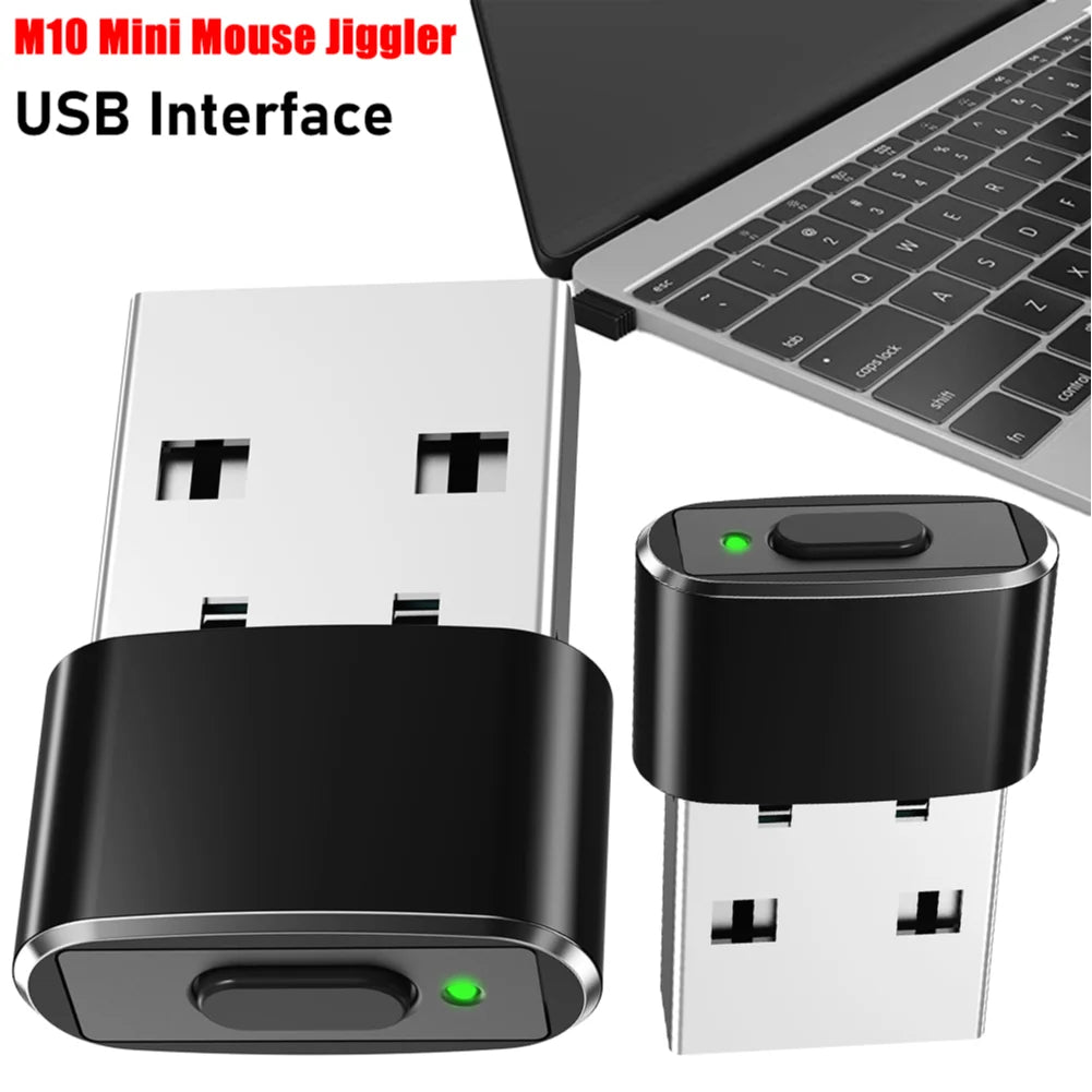 M8 M10 Mouse Jiggler Silent Automatic Mouse Mover Undetectable USB ON/Off Auto Mouse Moving Simulator For Keeping Computer Awake Digispots