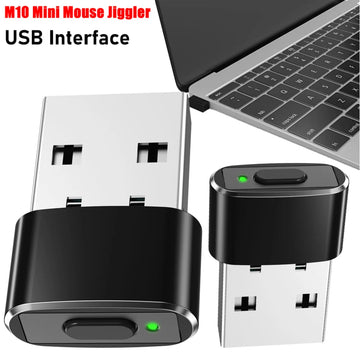 M8 M10 Mouse Jiggler Silent Automatic Mouse Mover Undetectable USB ON/Off Auto Mouse Moving Simulator For Keeping Computer Awake Digispots
