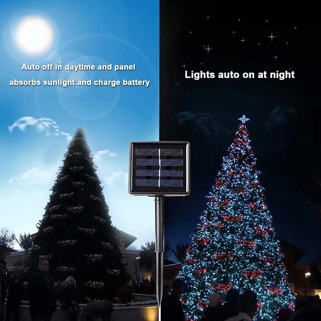 AlliLit Led Solar String Lights 8 Modes Fairy String Lamp Waterproof Garden Wedding Party Garland Christmas Decoration Digispots