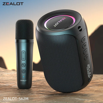 ZEALOT S62M Portable Karaoke Machine – Bluetooth 5.3 Speaker with Wireless Microphone