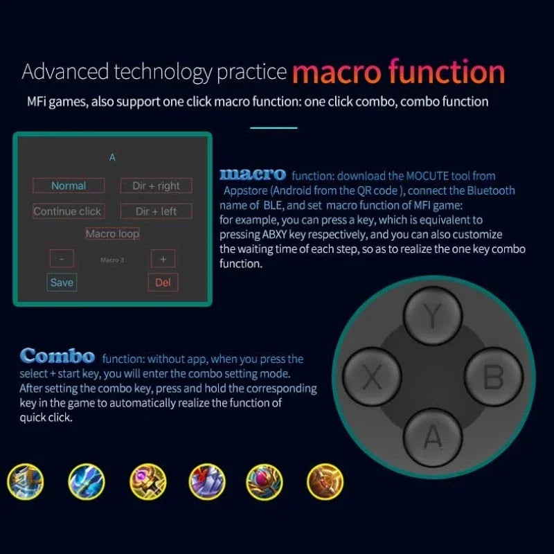 Mobile Gaming Gamepad – Bluetooth Controller for iPhone & Android Digispots