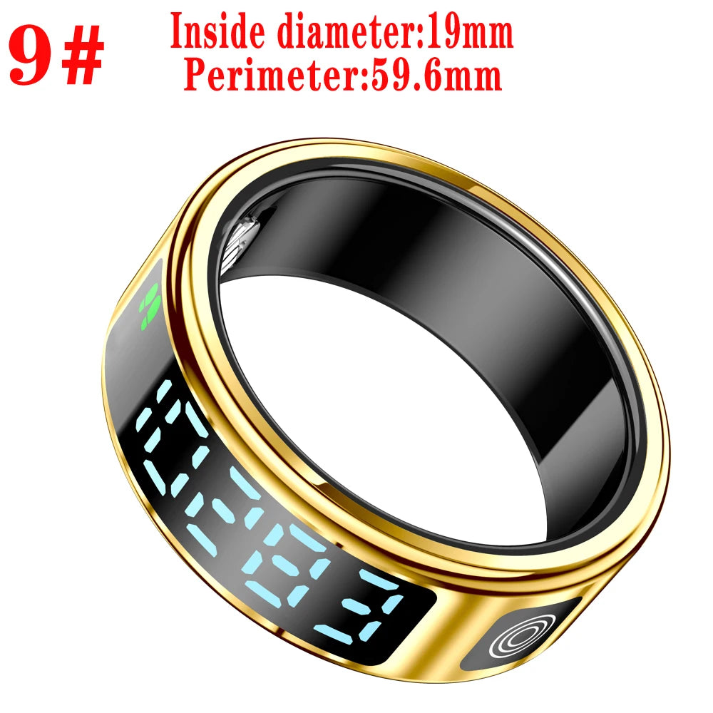 Smart Ring – LED Display, Heart Rate, Blood Oxygen, 5ATM Waterproof & Gesture Control Digispots