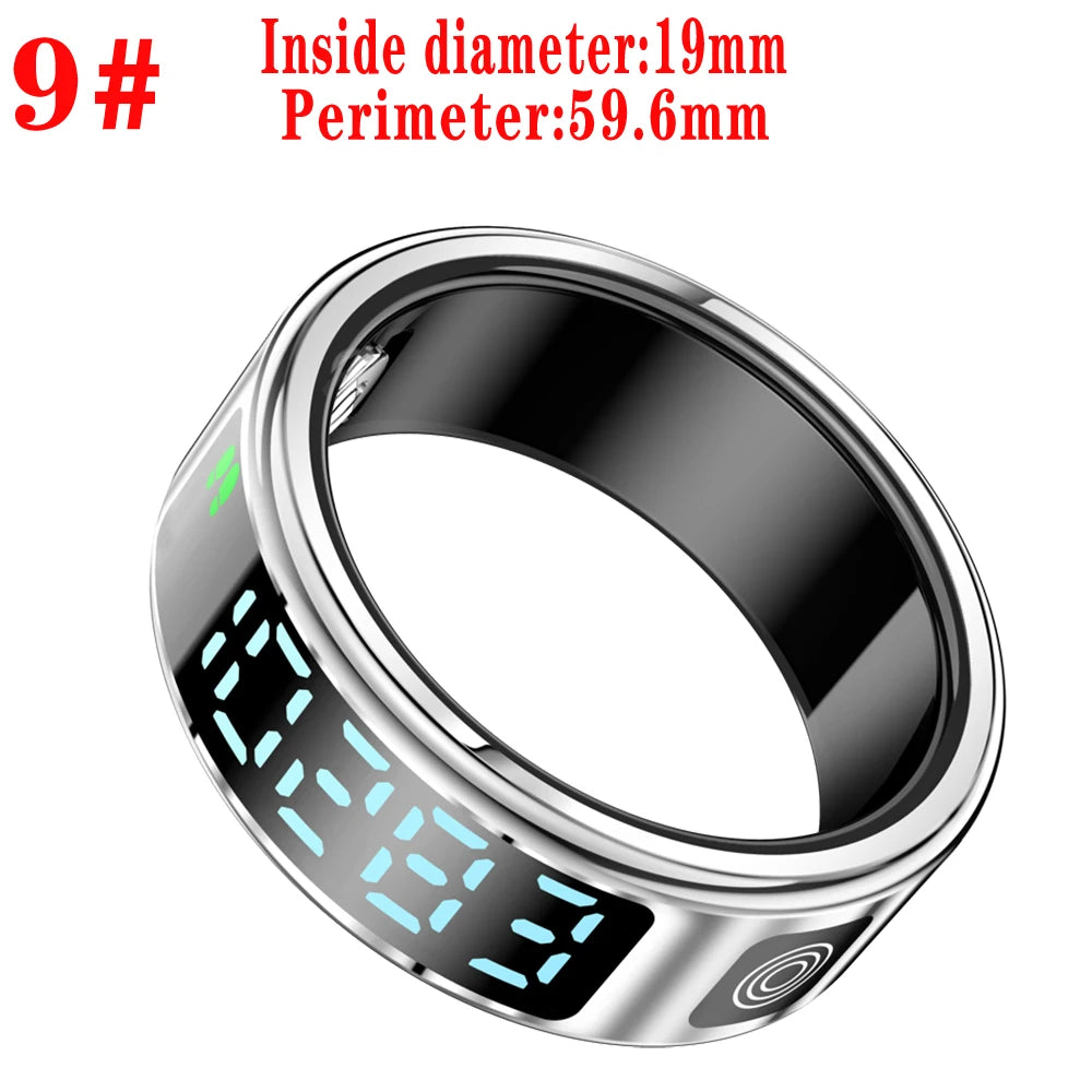 Smart Ring – LED Display, Heart Rate, Blood Oxygen, 5ATM Waterproof & Gesture Control Digispots