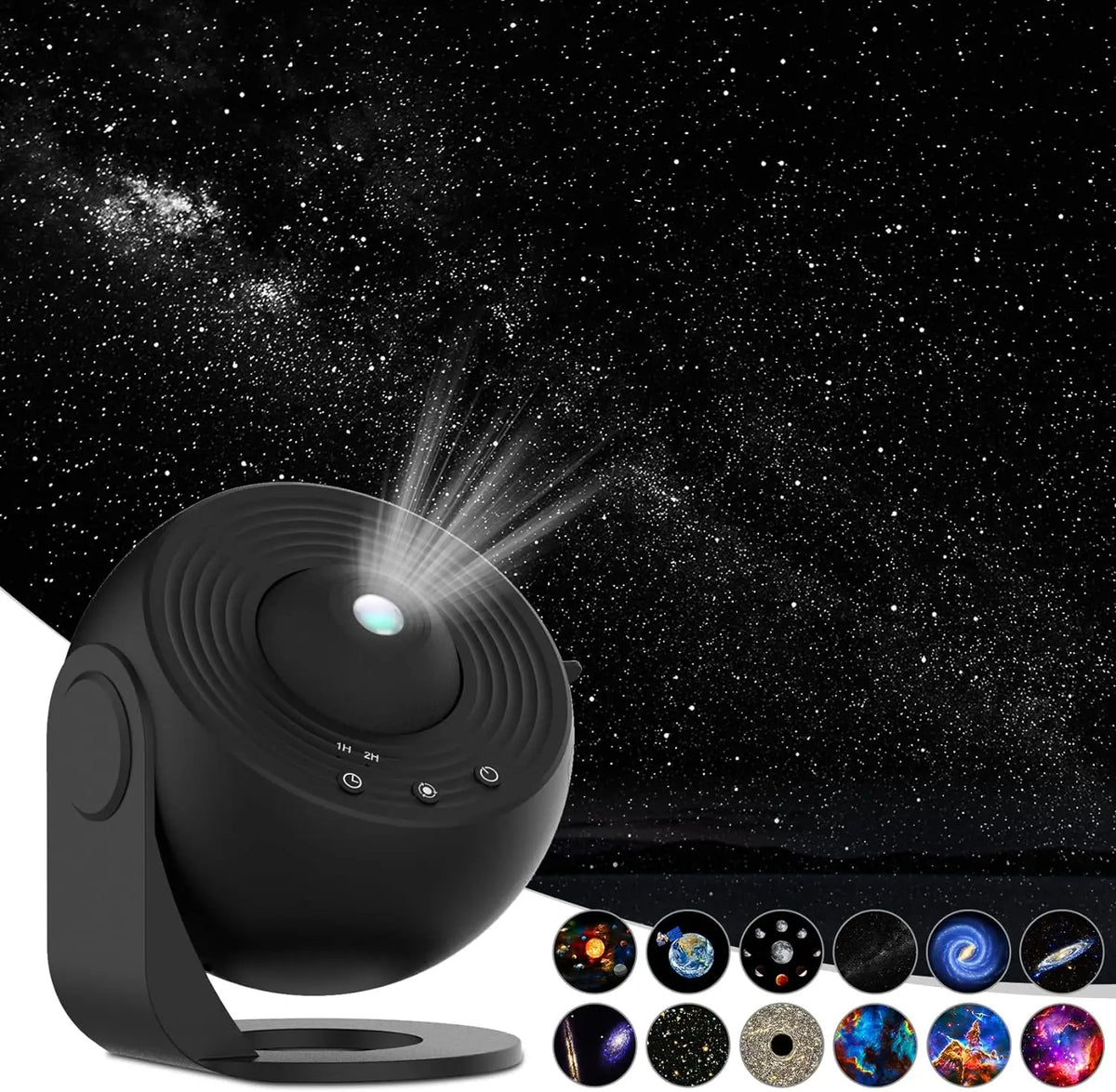 12-in-1 Star Projector Night Light – 4K HD Planetarium, 360° Rotate Galaxy Lamp for Kids & Bedroom Digispots