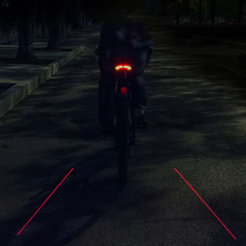ROCKBROS Smart Remote-Controlled Bicycle Light Cycling Laser Tail Light with Turn Signal MTB Bike LED Warning Rear Light Digispots