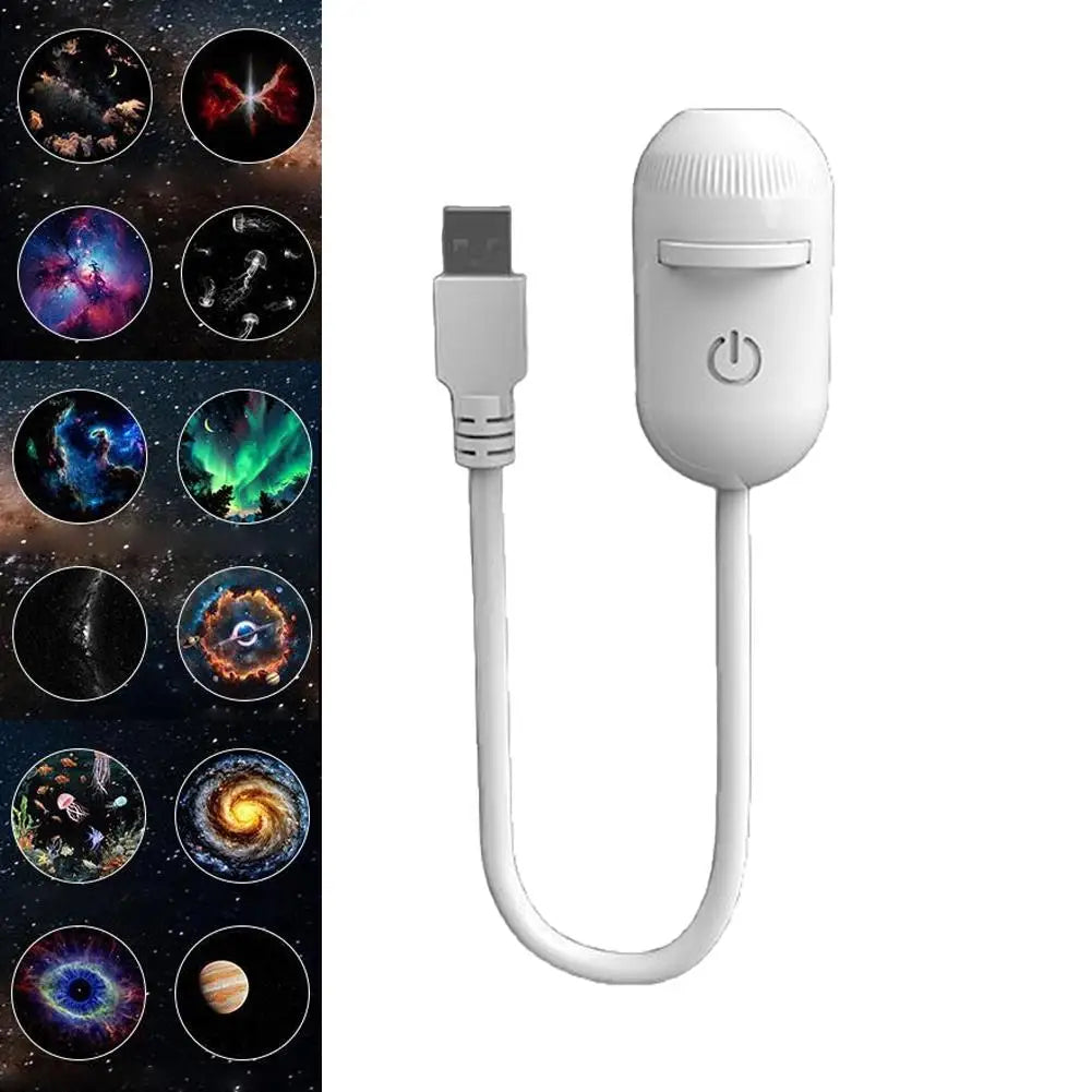 USB Night Light Starry Sky Projection Lamp Plug and Play Bullet Head Dimming 3 Modes LED Bedroom Atmosphere Lamp for Kids Room B Digispots