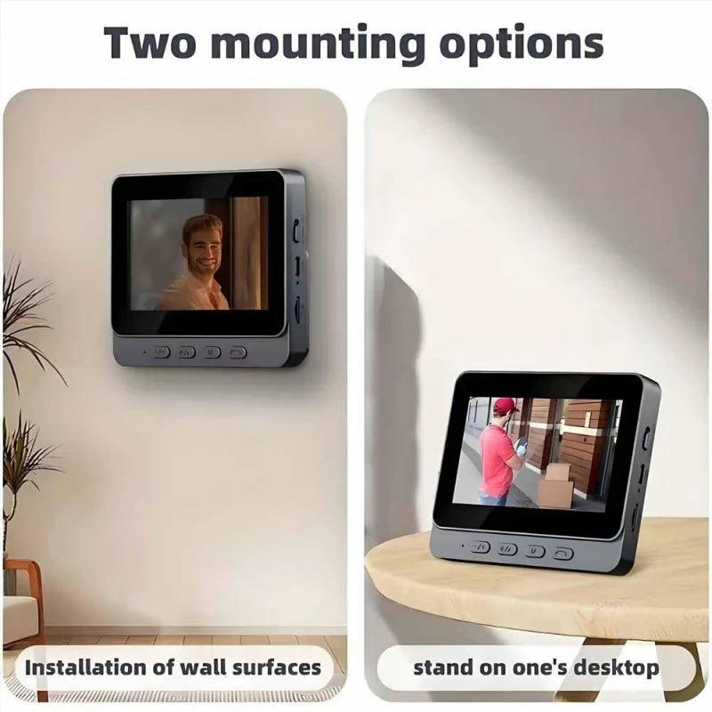 Smart WiFi 2.4G Wireless Doorbells Video Intercom Camera Inteligente Night Vision 4.3inch HD Screen For Security Home Apartment Digispots