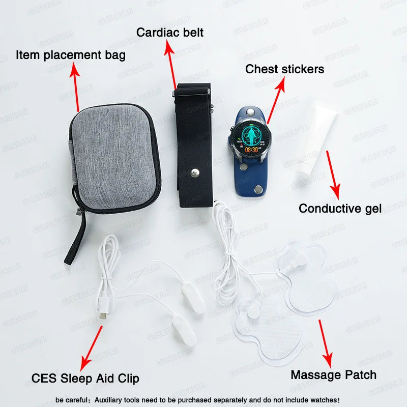 2026 New Nursing level Pulse therapy Health Smartwatch Men ECG+PPG Blood pressure lipid CES sleep aid Body fat BMI Men Braceles Digispots