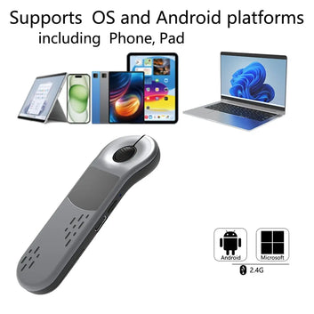 Kabellose Presenter-Fernbedienung – Touchpad Air Mouse & Klicker für PowerPoint, Keynote & iOS/Android