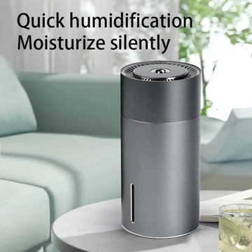 Humidifier & Aroma Diffuser – Compact USB Mist Maker with LED Light for Car & Home