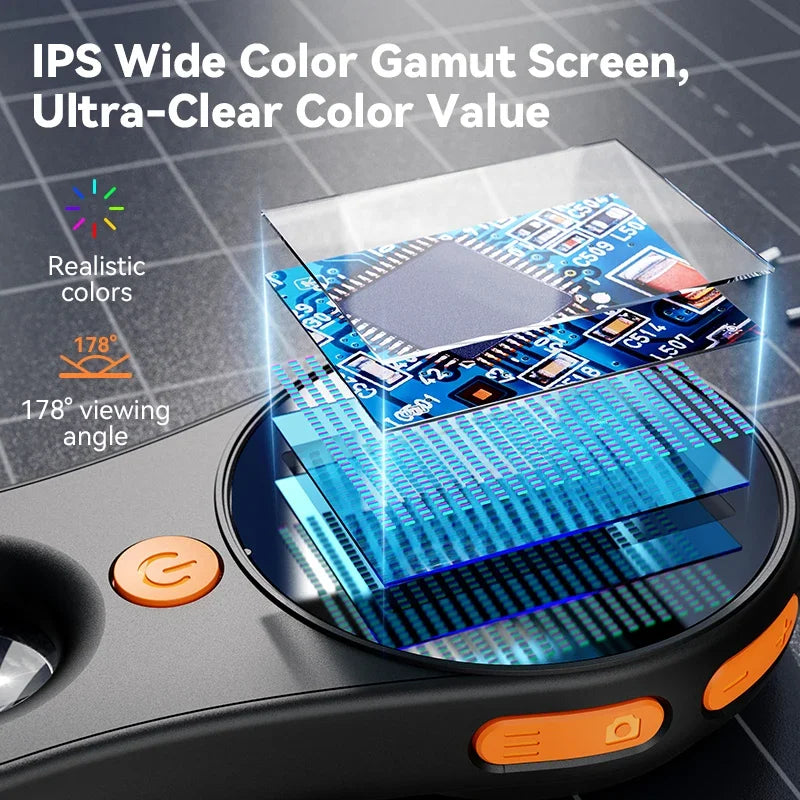 500X Magnification Digital Microscope 2MP Magnifying Glass with 8Light for Electronics Repair Video Coins Microscopio 600mAh Digispots