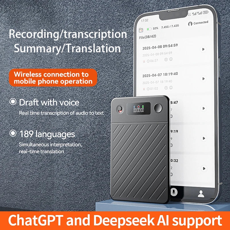 AI Voice Recorder with ChatGPT Smart Transcription Summarization and Translation Intelligent Audio Recorder for Lecture Meetings Digispots