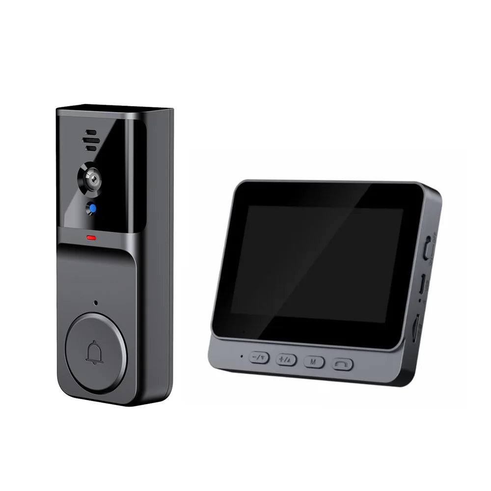 Smart WiFi 2.4G Wireless Doorbells Video Intercom Camera Inteligente Night Vision 4.3inch HD Screen For Security Home Apartment Digispots