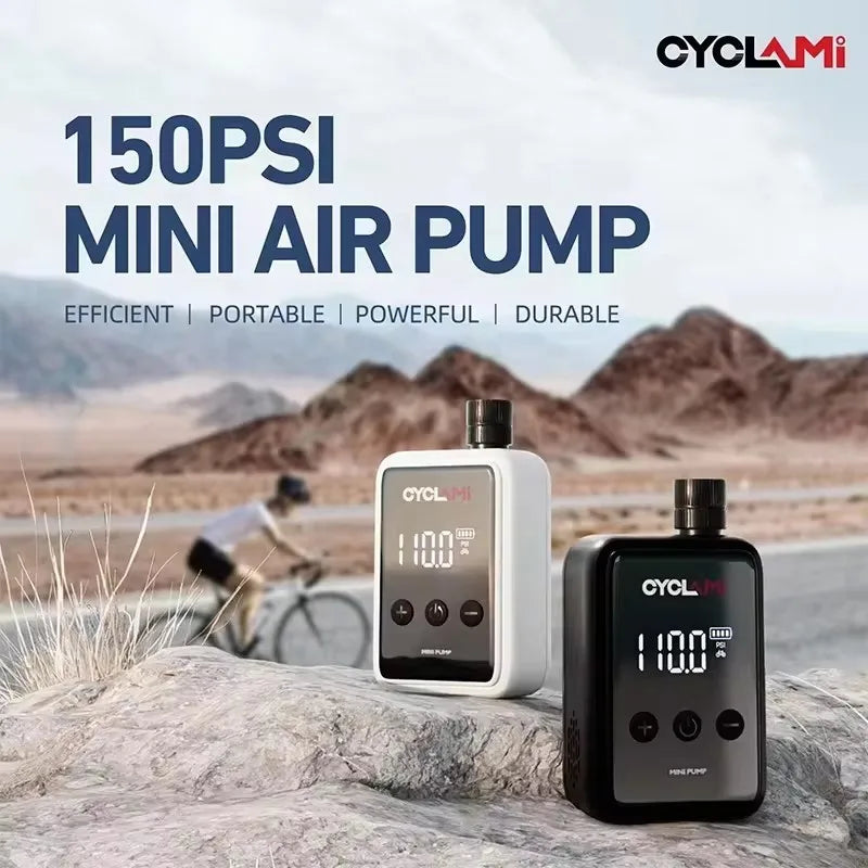 CYCLAMI HW125 Electric Bike Pump – 150psi Portable Wireless for Road & MTB Digispots