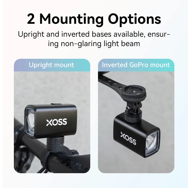 XOSS Bike Headlight 1000lm – Smart Sensor, Waterproof & USB Rechargeable Digispots