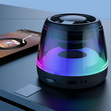 Mini Pocket Bluetooth Speaker – Magnetic RGB Ambient Light, Wireless TWS Stereo Sound