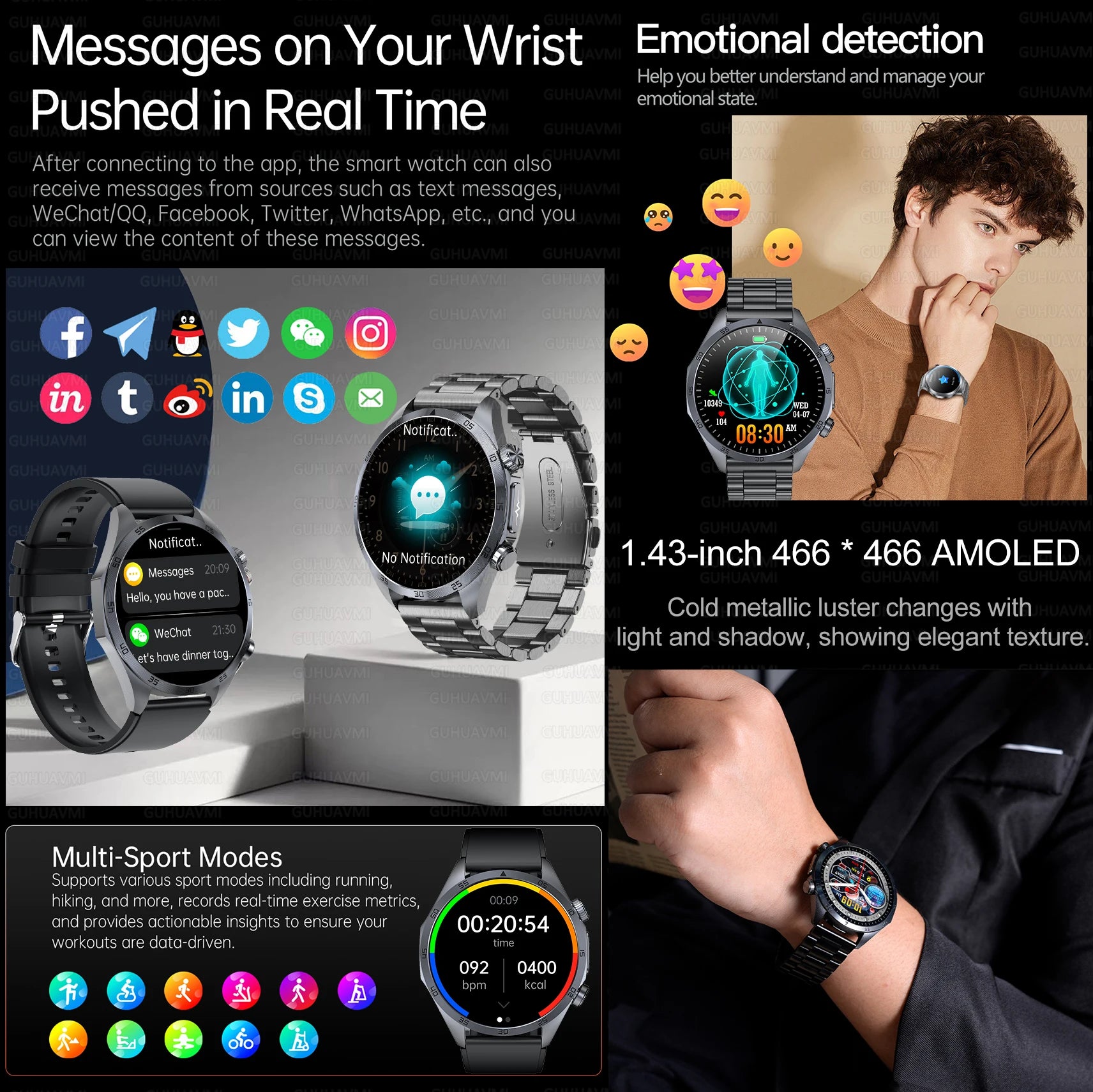 2026 New Nursing level Pulse therapy Health Smartwatch Men ECG+PPG Blood pressure lipid CES sleep aid Body fat BMI Men Braceles Digispots