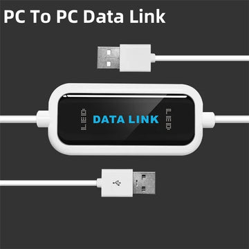 USB PC To PC Online Share Sync Link Net Direct Data File Transfer Bridge LED Cable High Speed Easy Copy Line Between 2 Computer Digispots