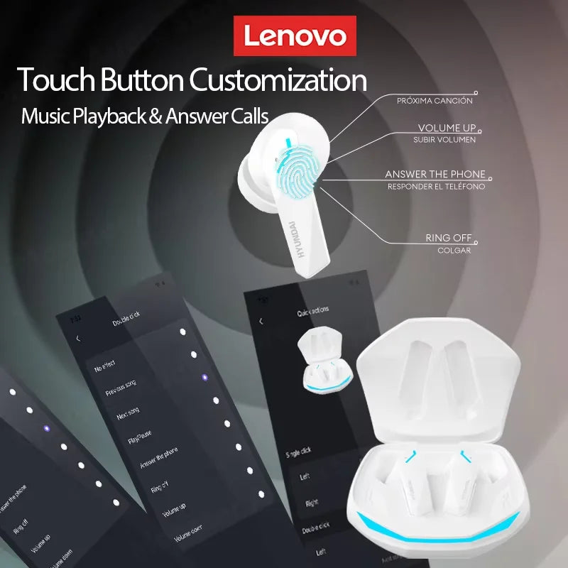 Choice Lenovo GM2 Pro AI Bluetooth Earphones Instant Translation With HD Calls Headphones Low Latency With Dual Modes Earbuds Digispots