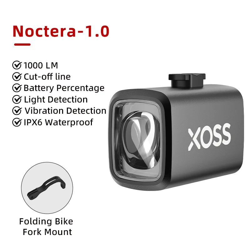 XOSS Bike Headlight 1000lm – Smart Sensor, Waterproof & USB Rechargeable Digispots